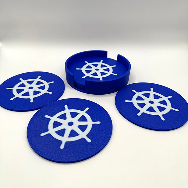 Kubernetes Poháralátét szett - 6 db-os készlet tartóval