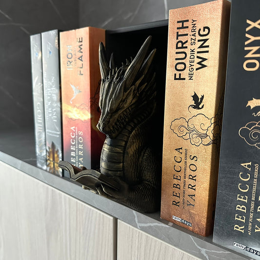 Olvasó Sárkány Könyvtámasz - Fantasy Dekoráció