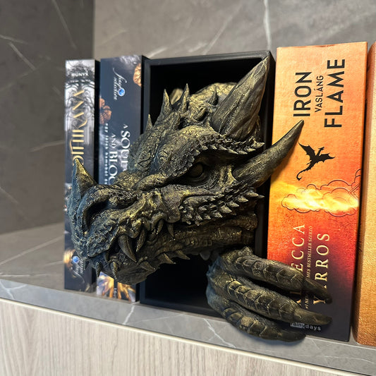 Sárkány Könyvtámasz - Fantasy Dekoráció