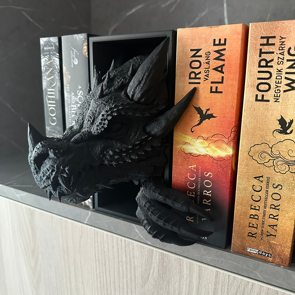 Sárkány Könyvtámasz - Fantasy Dekoráció