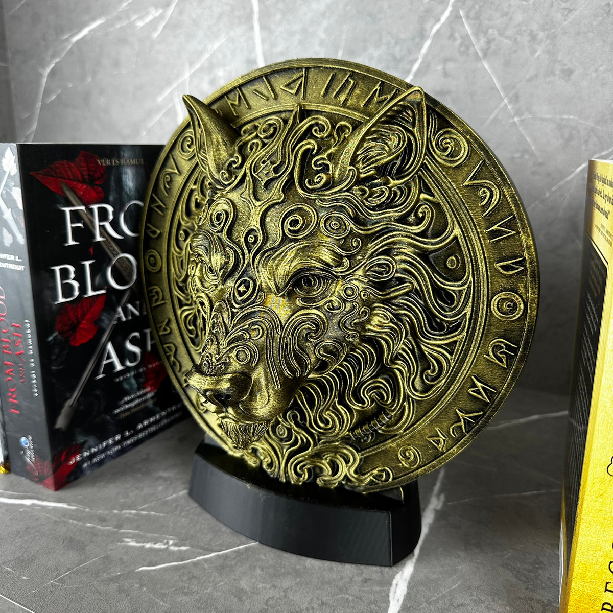 Fenrir könyvespolc dísz