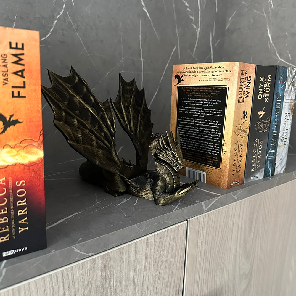 Sárkány Könyvtartó - Fantasy Dekoráció
