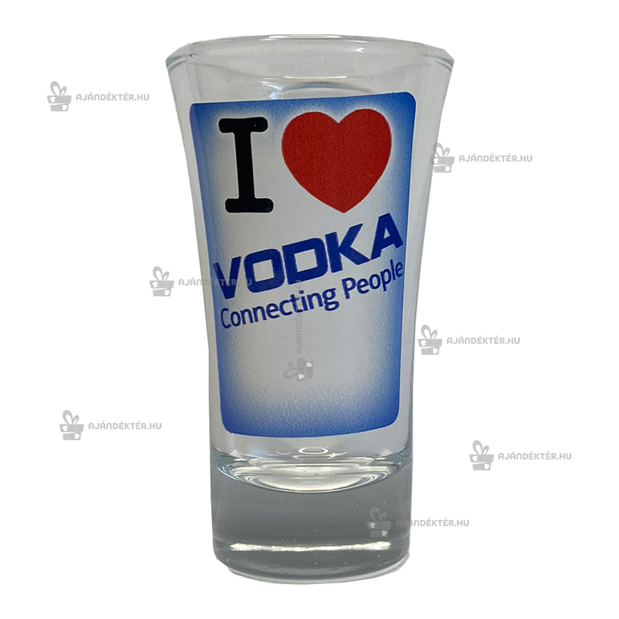 Pálinkás pohár - I love vodka